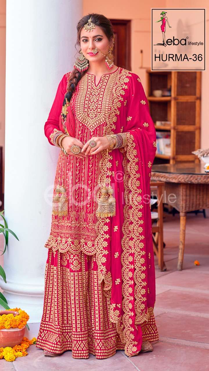 Eba Lifestyle Hurma Vol 36 Series Karwa Chauth Spceial Collection Wholesale Price