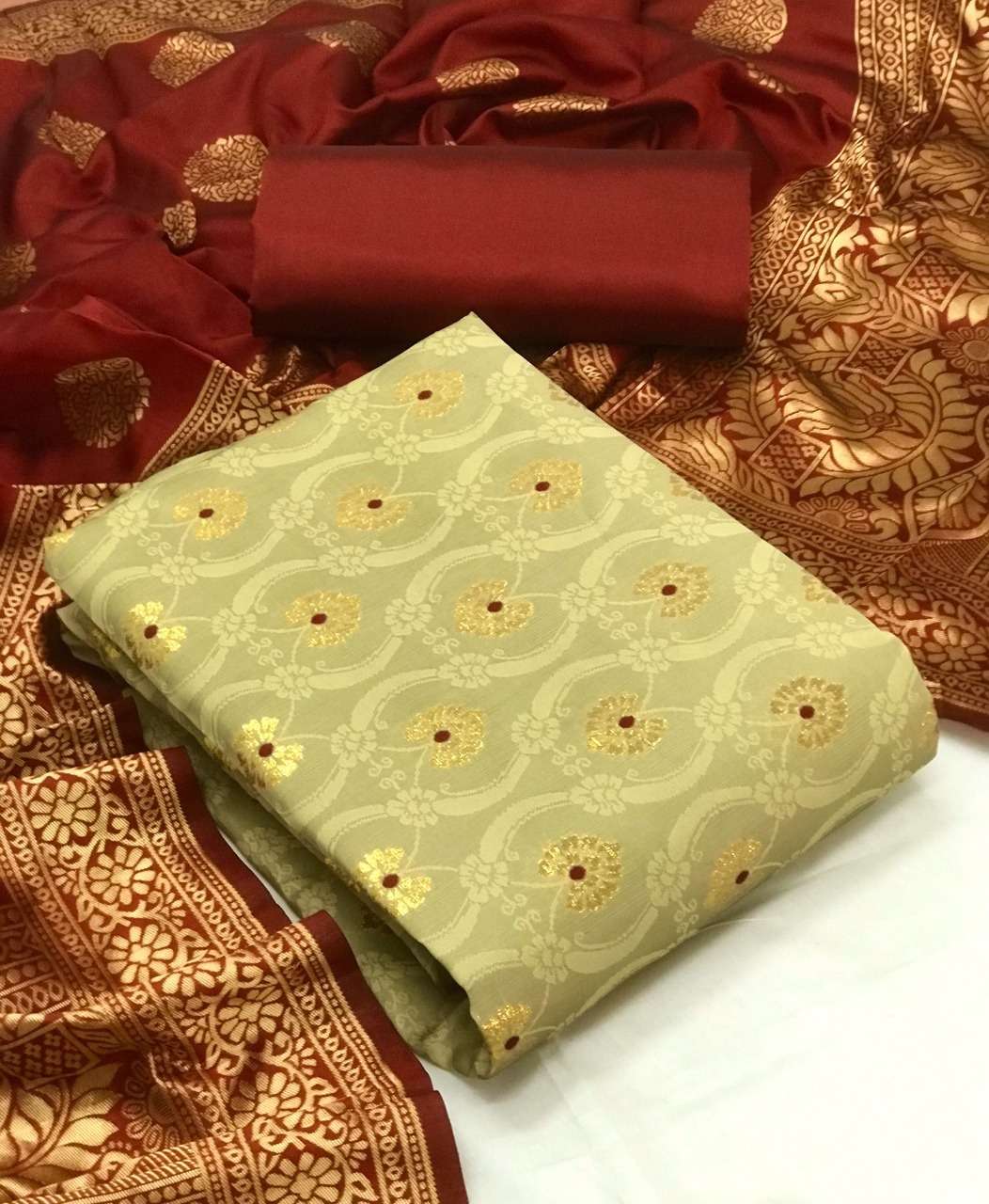 Banarasi Silk 52 Designer Festive Wear Silk Dress Materials