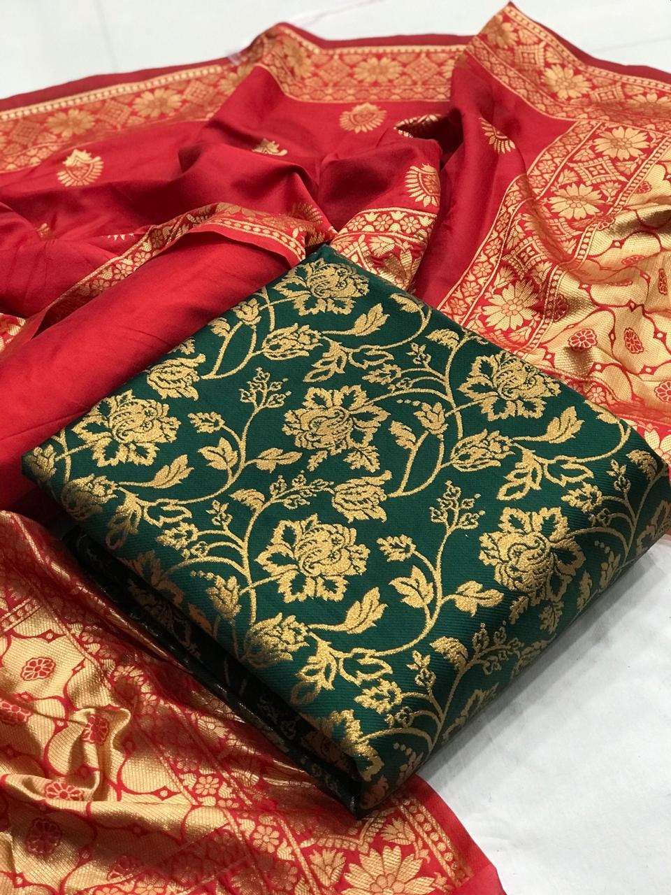 Banarasi Silk Dress 13 Designer Festive Wear Dress Materials