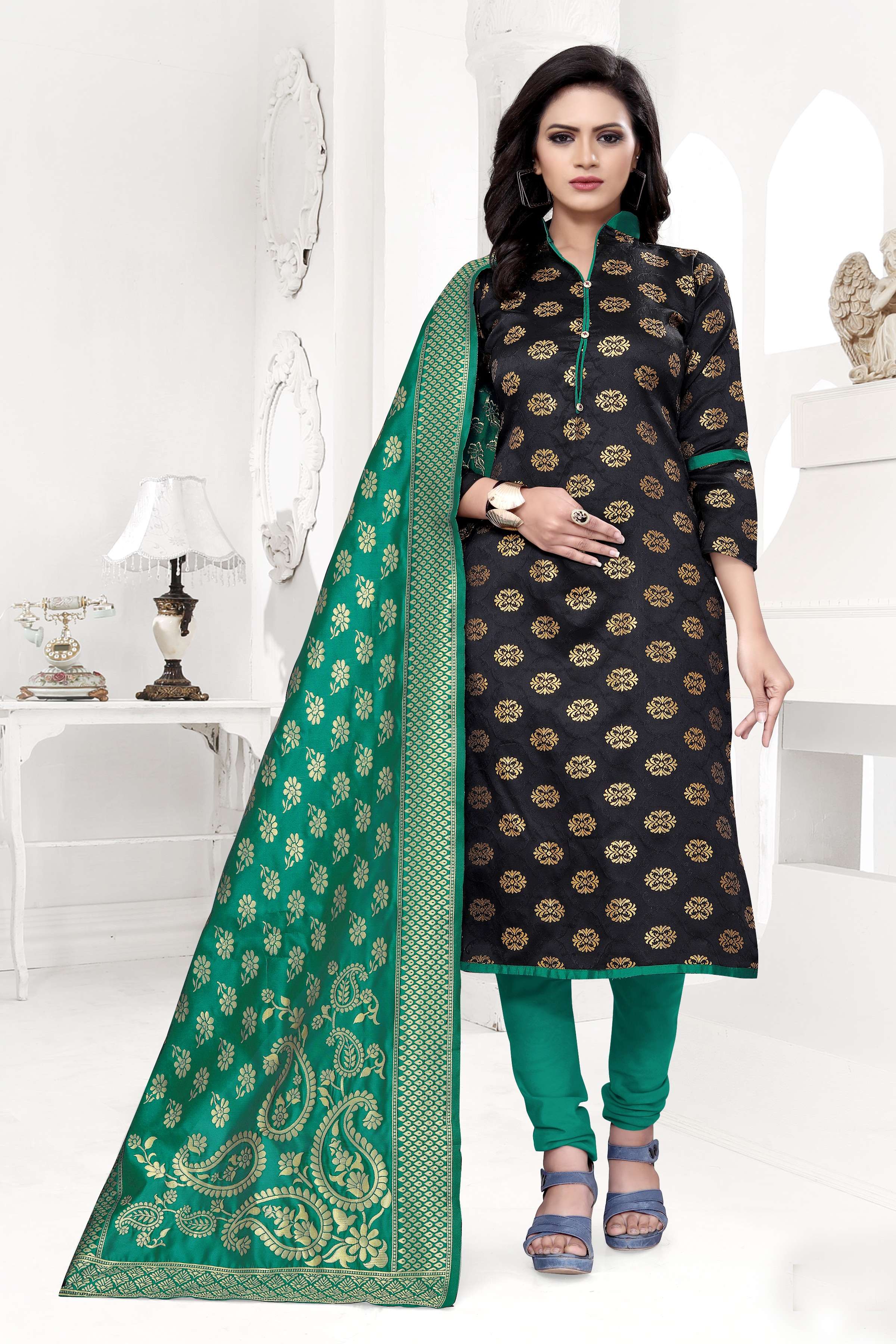 Banarasi Silk Dress 15 Designer Festive Wear Dress Materials