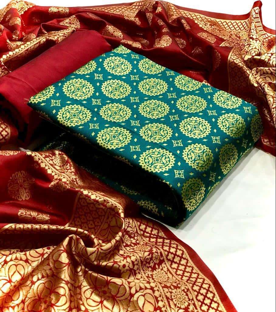Banarasi Silk Dress 17 Designer Festive Wear Dress Materials