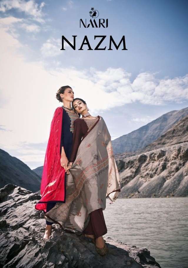 NAARI NAZMA PANT STYLE DRESS MATERIAL (6 PCS CATALOG)