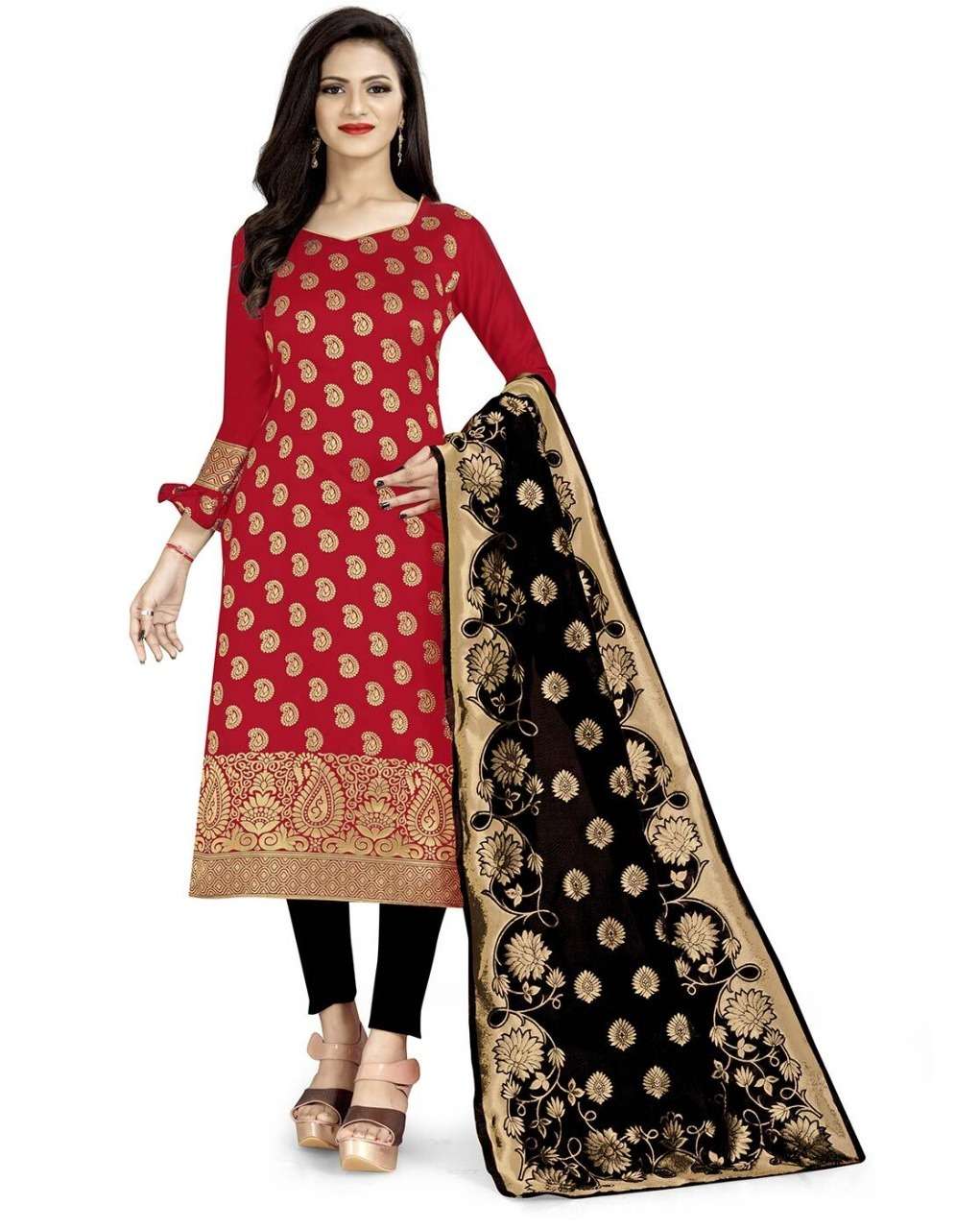 Banarasi Daman Suits Designer Silk Festive Wear Salwar