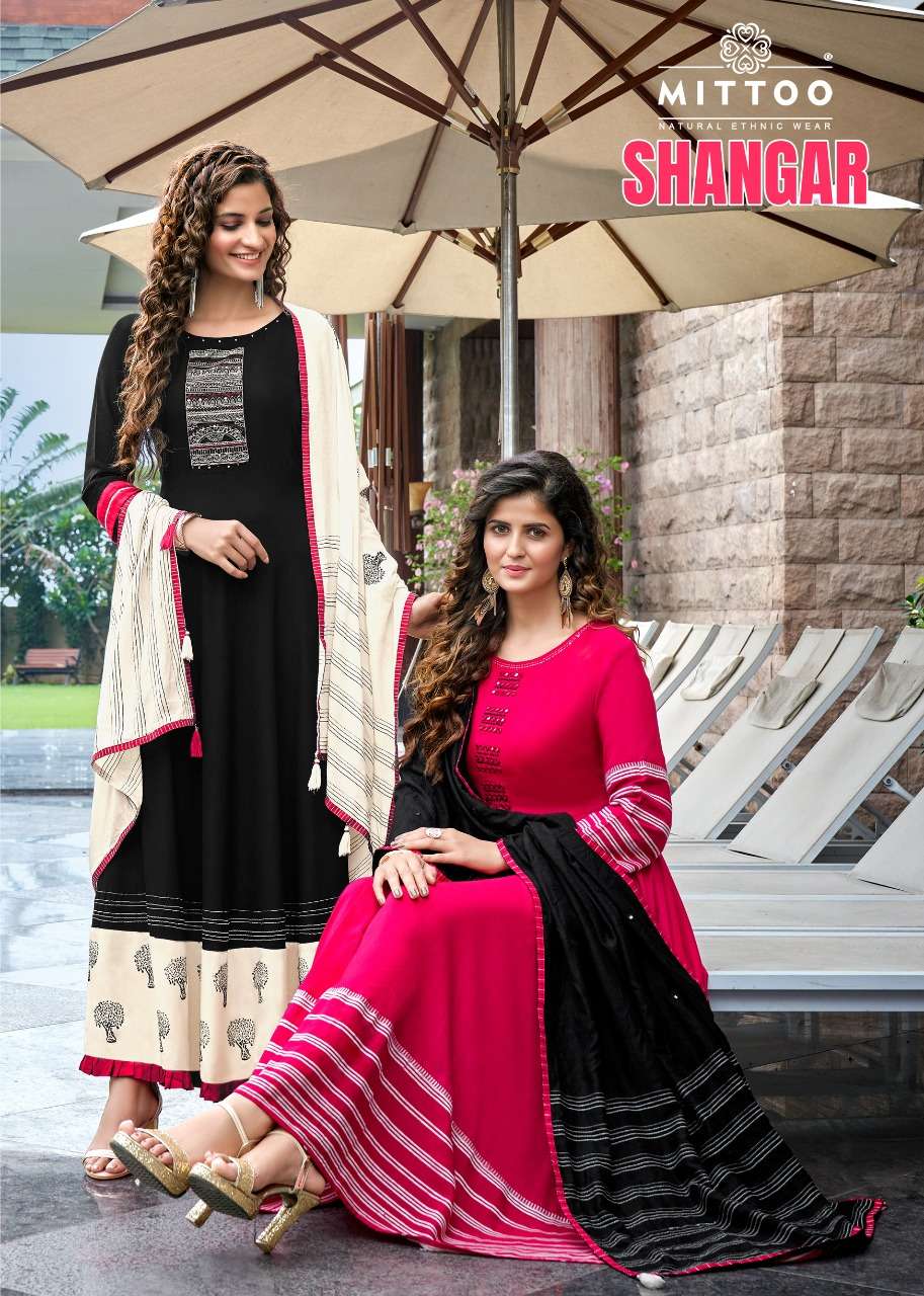SHANGAR BY MITTOO 4 PCS GOWN WITH DUPATTA WHOLESALE 