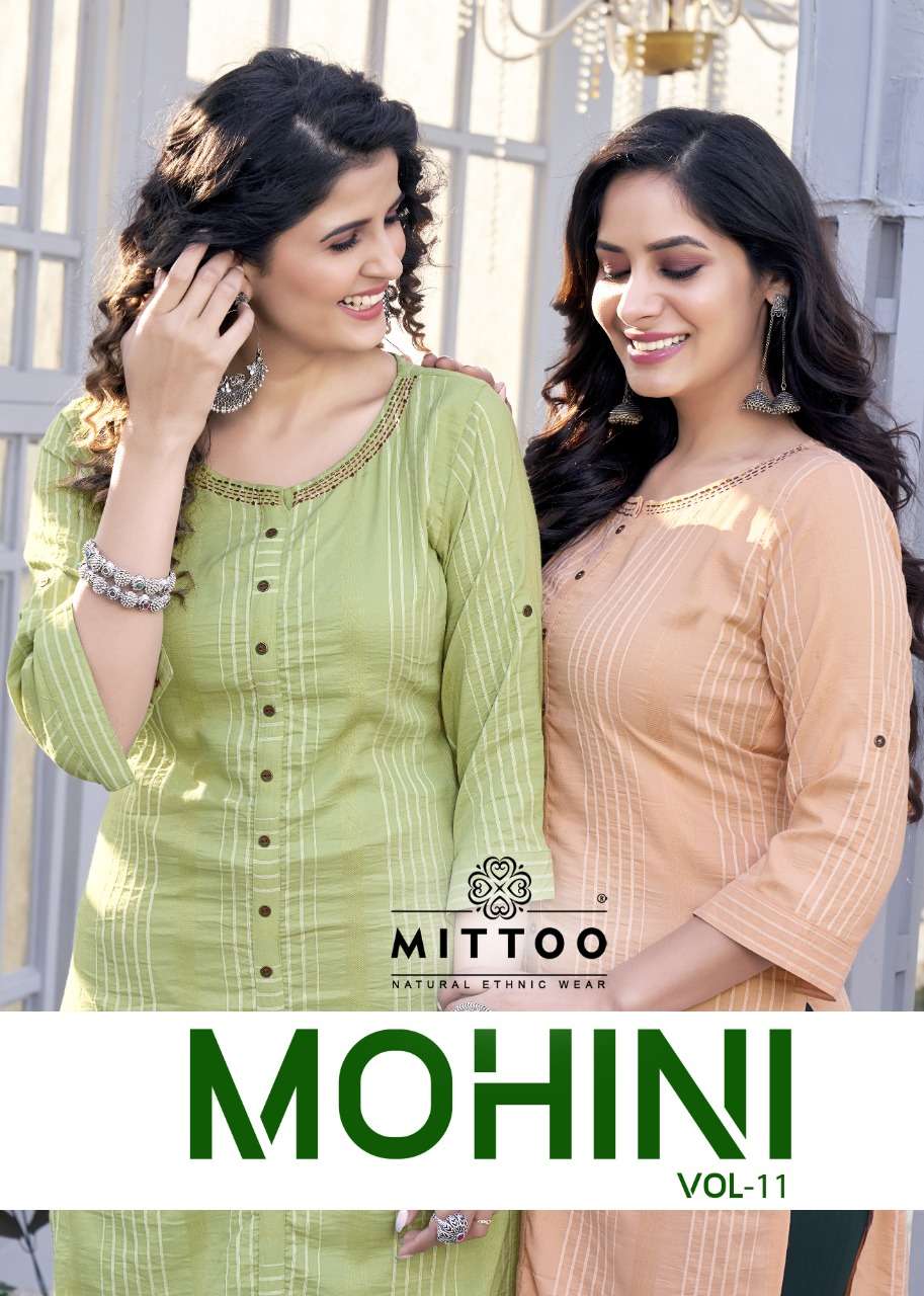MOHINI 11 BY MITTOO NEW DESIGNER FANCY LATEST KURTI WITH PENT COLLECTION WHOLESALER