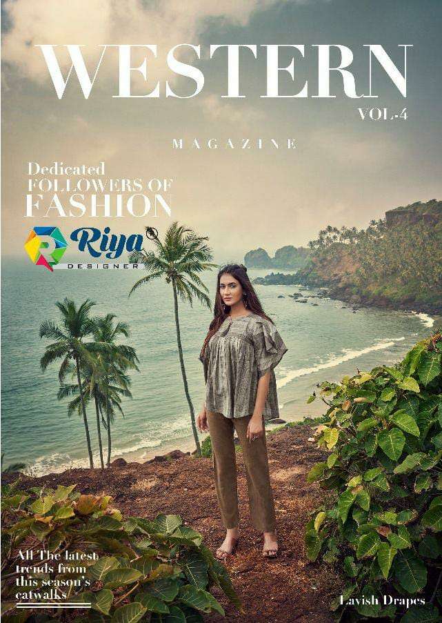 WESTERN VOL.4 BY RIYA DESIGNER NEW LATEST FANCY TOP WITH BOTTOM COLLECTION WHOLESALER