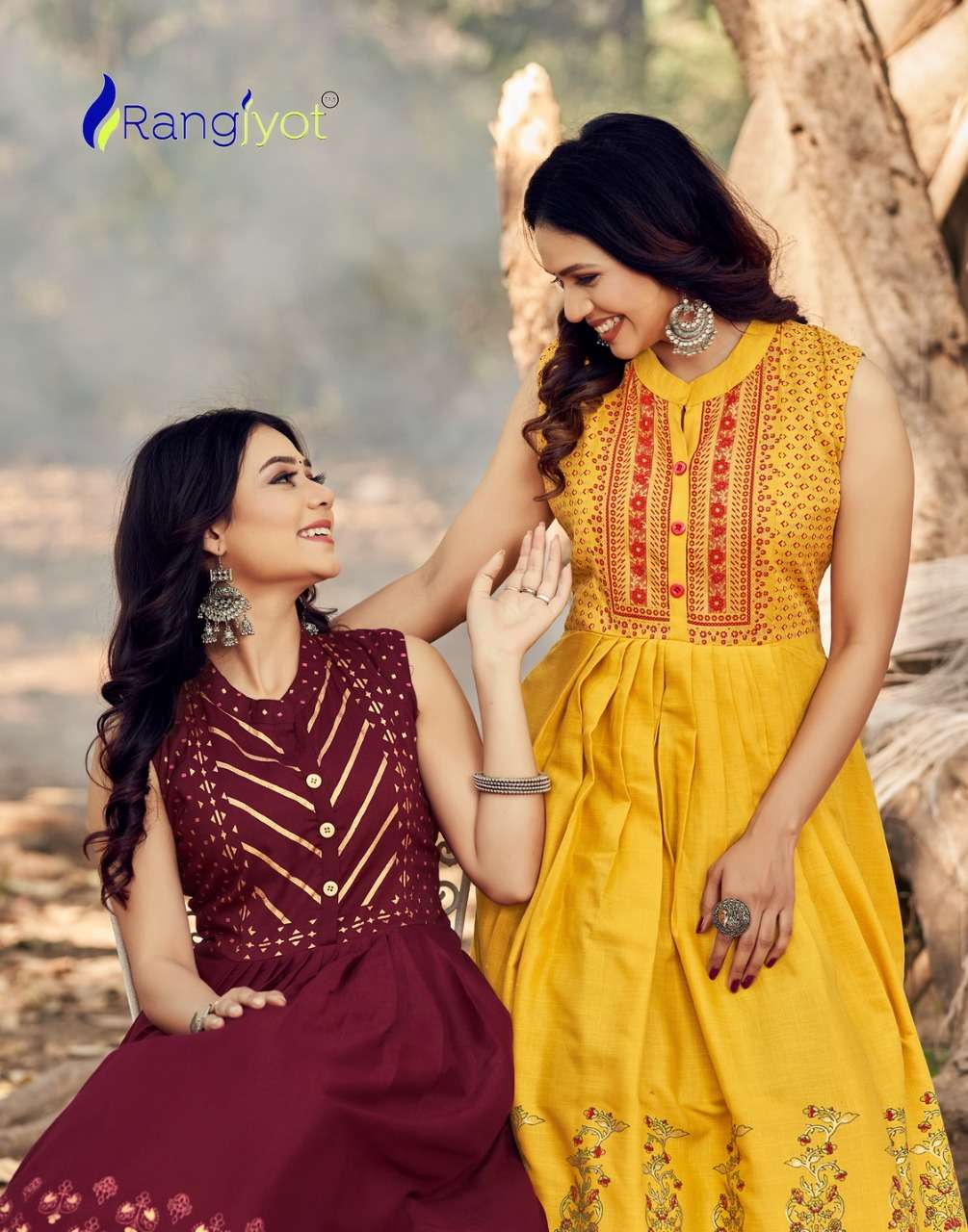 CHARVI BY RANGJYOT NEW HEAVY FANCY DESIGNER SUMMER COLLECTION RAYON FLAIR PATTERN COLLECTION WHOLESALER