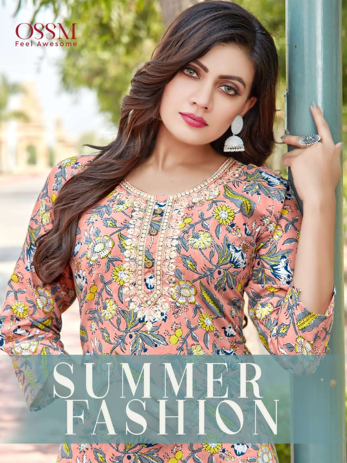 SUMMER FASHION BY OSSM NEW HEAVY FANCY DESIGNER COTTON PRINTED KURTI COLLECTION WHOLESALER