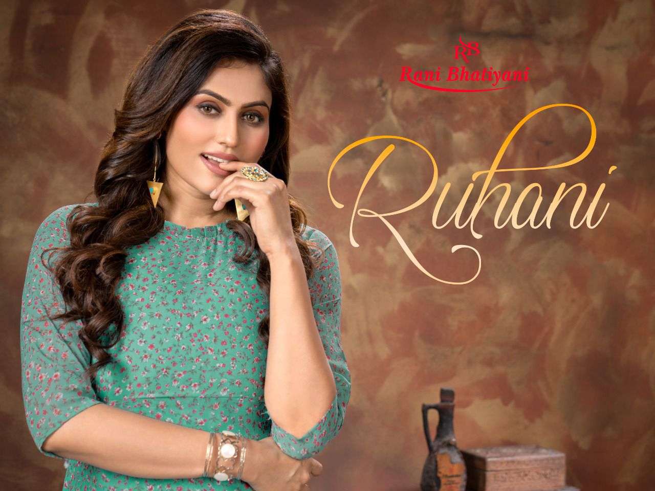 RUHANI VOL 1 BY RANI BHATIYANI NEW HEAVY FANCY DESIGNER GEORGETTE PRINT KURTI WITH INNER COLLECTION WHOLESALER