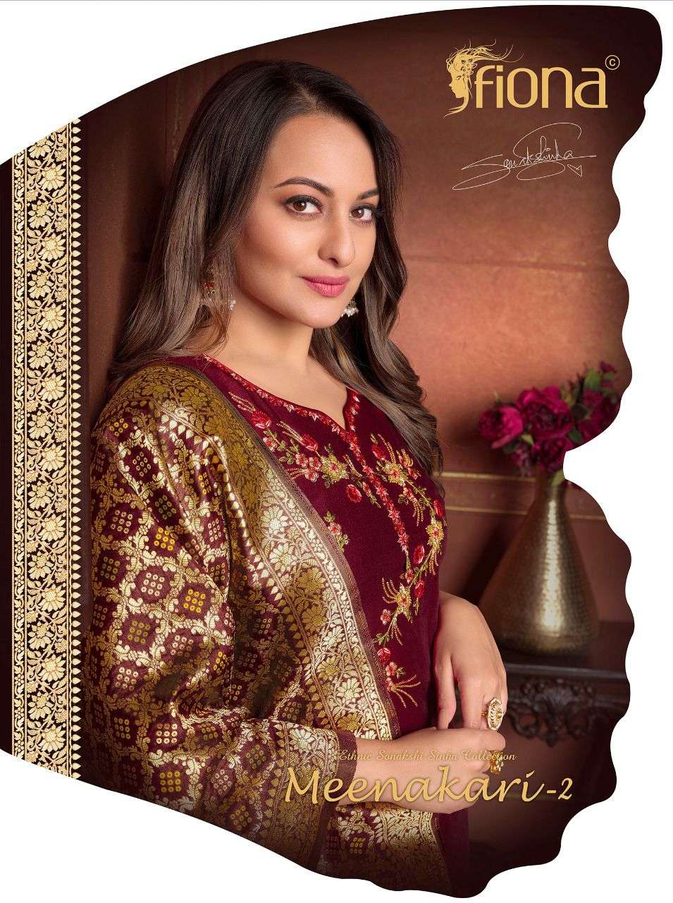 MEENAKARI 2 BY LILY & LALI FIONA PRESENTING NEW HEAVY FANCY DESIGNER EXCLUSIVE SONAKSHI SINHA BEMBERG SILK KURTI PENT WITH DUPATTA COLLECTION WHOLESALER