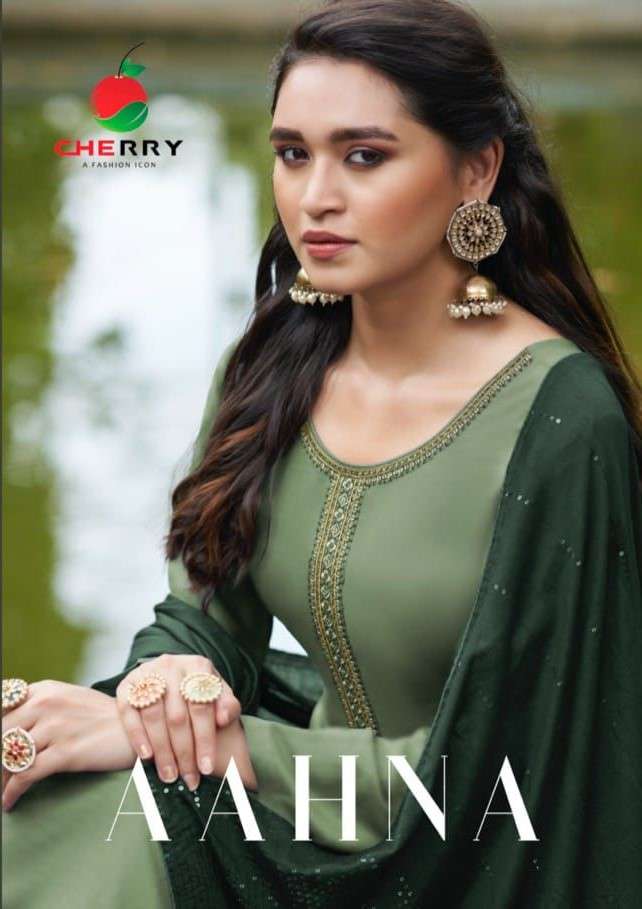 AAHNA BY CHERRY PRESENTING NEW HEAVY FANCY DESIGNER PARAMPARA SILK FABRICS UNSTICH DRESS MATERIAL COLLECTION WHOLESALER
