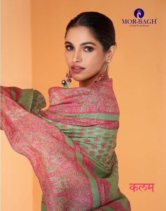 KALAM BY MOR-BAGH PRESENTING NEW HEAVY FANCY PURE MUSLINE SILK SUIT COLLECTION WHOLESALER