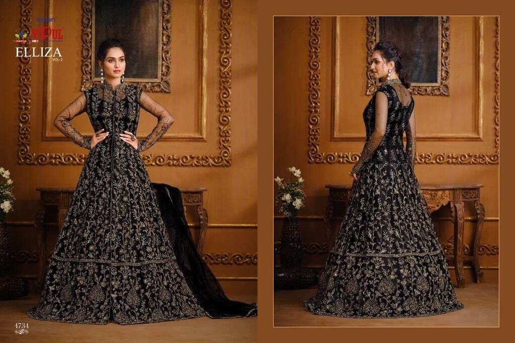 ELLIZA VOL 2 BY VIPUL PRESENTING NEW HEAVY BUTTERFLY NET GOWN COLLECTION WHOLESALER