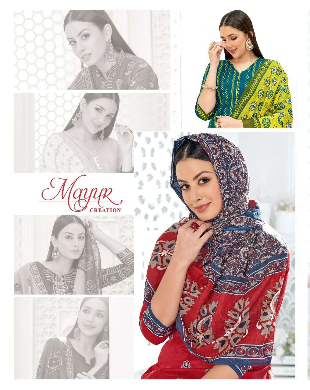 KUSHI VOL 64 BY MAYUR PRESENTING NEW FANCY HEAVY COTTON SUIT COLLECTION WHOLESALER
