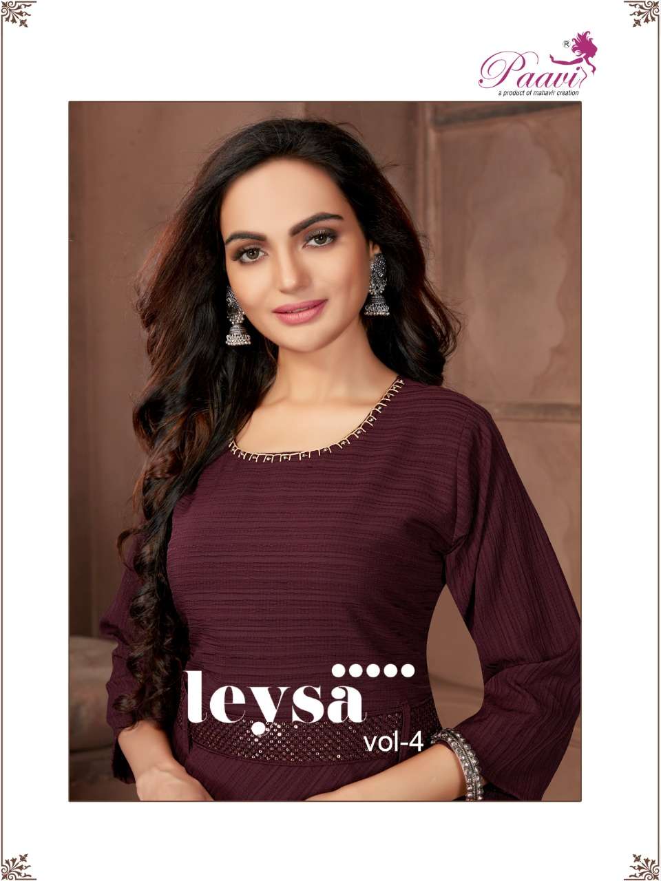 LEYSA BY PAAVI PRESENTING NEW HEAVY FANCY GEORGETTE FLOOR LENTH KURTI COLLECTION WHOLESALER