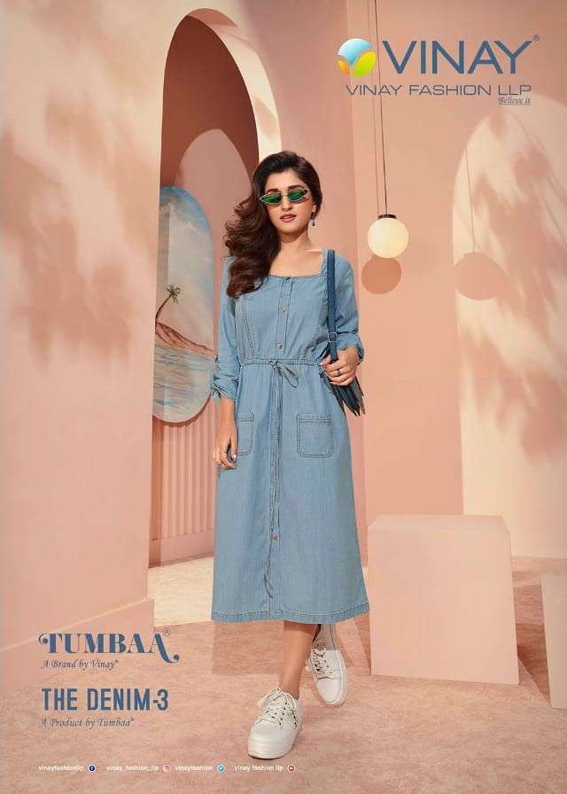 THE DENIM 3 BY TUMBAA VINAY FASHION LLP PRESENTING NEW HEAVY FANCY DESIGNER PURE DENIM READYMADE COLLECTION WHOLESALER