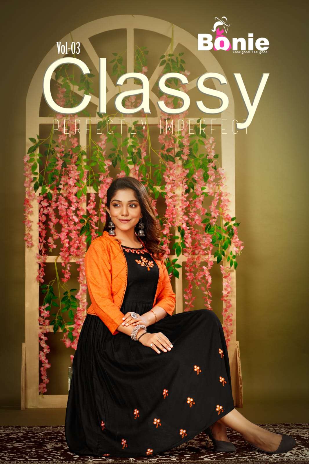CLASSY VOL 3 BY BONIE PRESENTING NEW HEAVY FANCY DESIGNER LIQUID RAYON FLAIR KURTI WITH JACKET FESTIVAL WEAR COLLECTION WHOLESALER