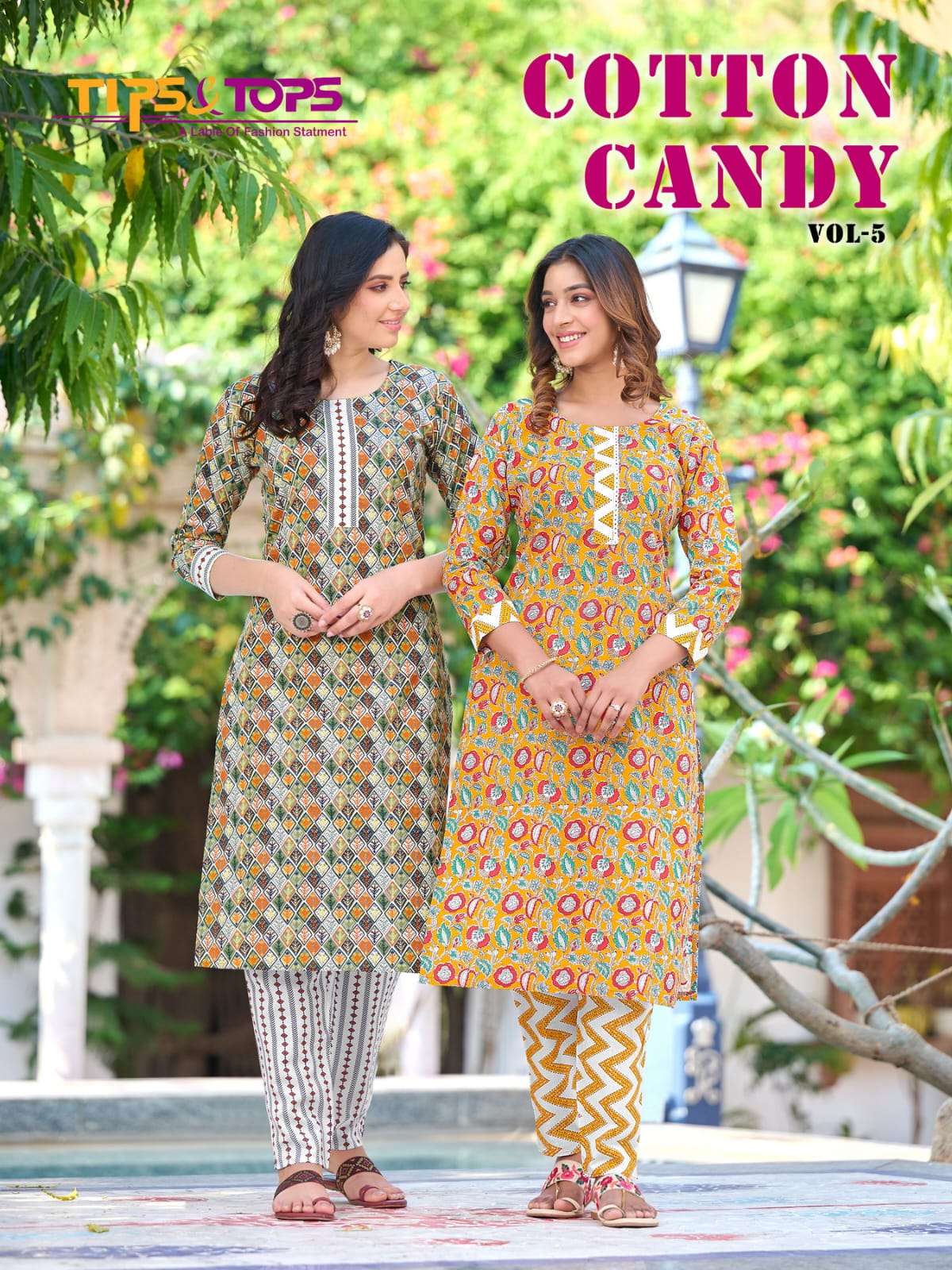 COTTON CANDY VOL 5 BY TIPS & TOPS PRESENTING NEW HEAVY FANCY DESIGNER COTTON PRINT KURTI WITH PENT FESTIVAL COLLECTION WHOLESALER