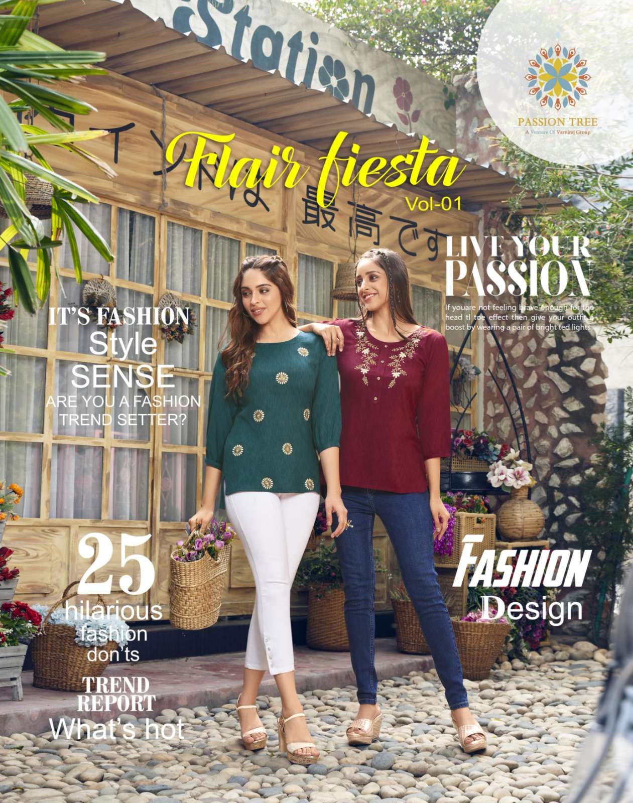 FLAIR FIESTA VOL 1 BY PASSION TREE PRESENTING NEW HEAVY FANCY DESIGNER RAYON WITH WORK REGULAR WEAR COLLECTION WHOLESALER