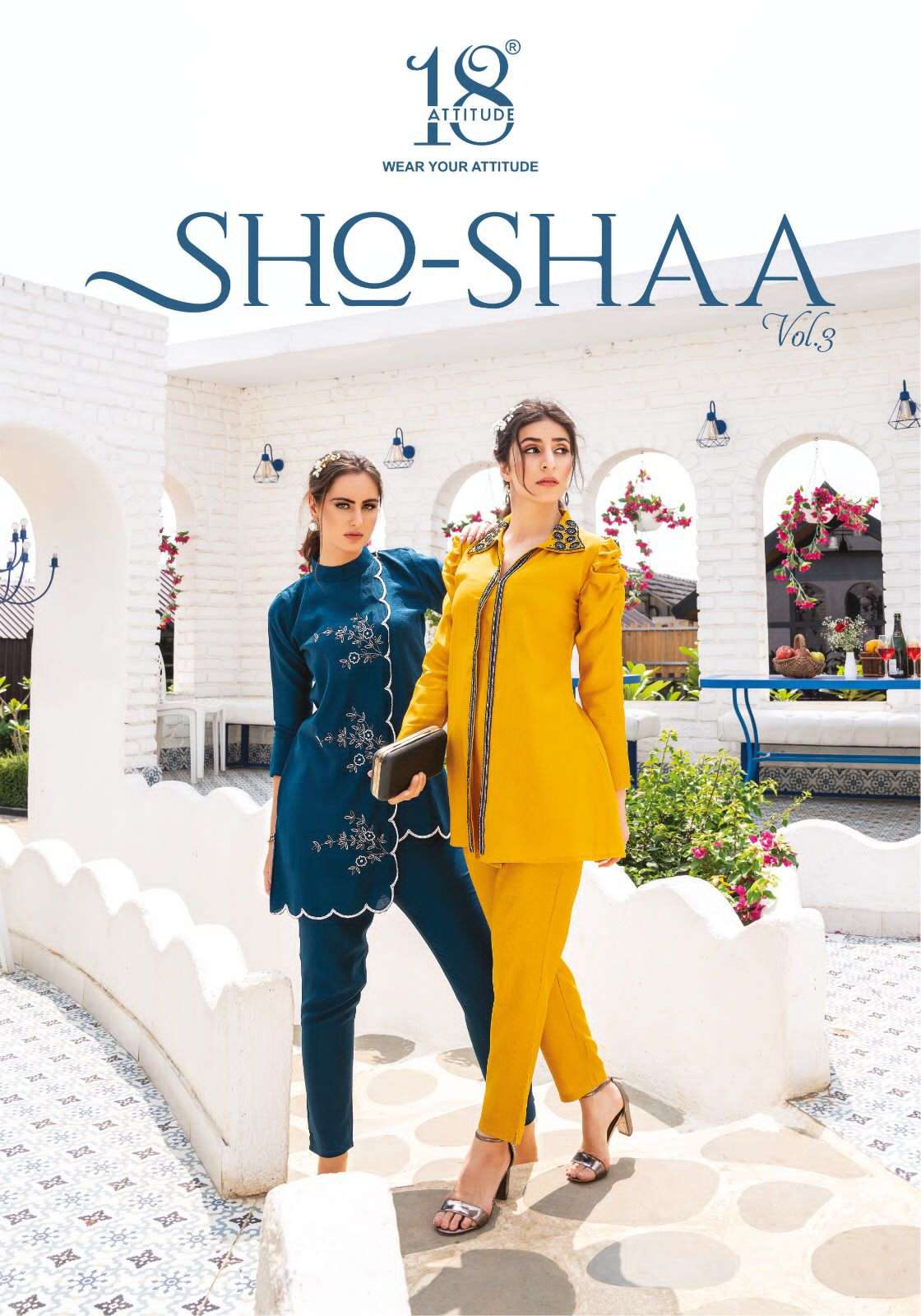 SHO SHAA VOL 3 BY 18 ATTITUDE PRESENTING NEW HEAVY FANCY DESIGNER VETICAN BSY LATEX COORD SET COLLECTION WHOLESALER