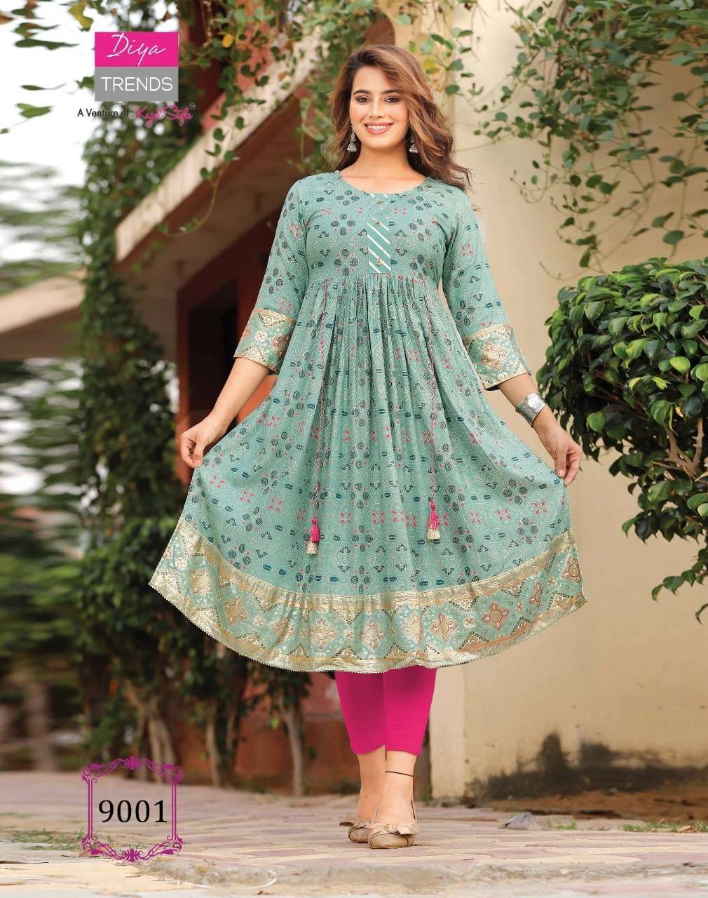 Stitched Stretchable Silk Gown Style Kurti, Dry clean at Rs 845 in Surat
