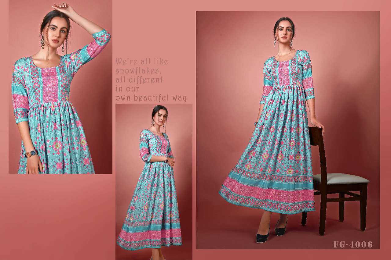 Party Wear Women S4u Flairy Tales Vol 5-long Gown Type Kurtis, Size: L and  Xl at Rs 750 in Surat