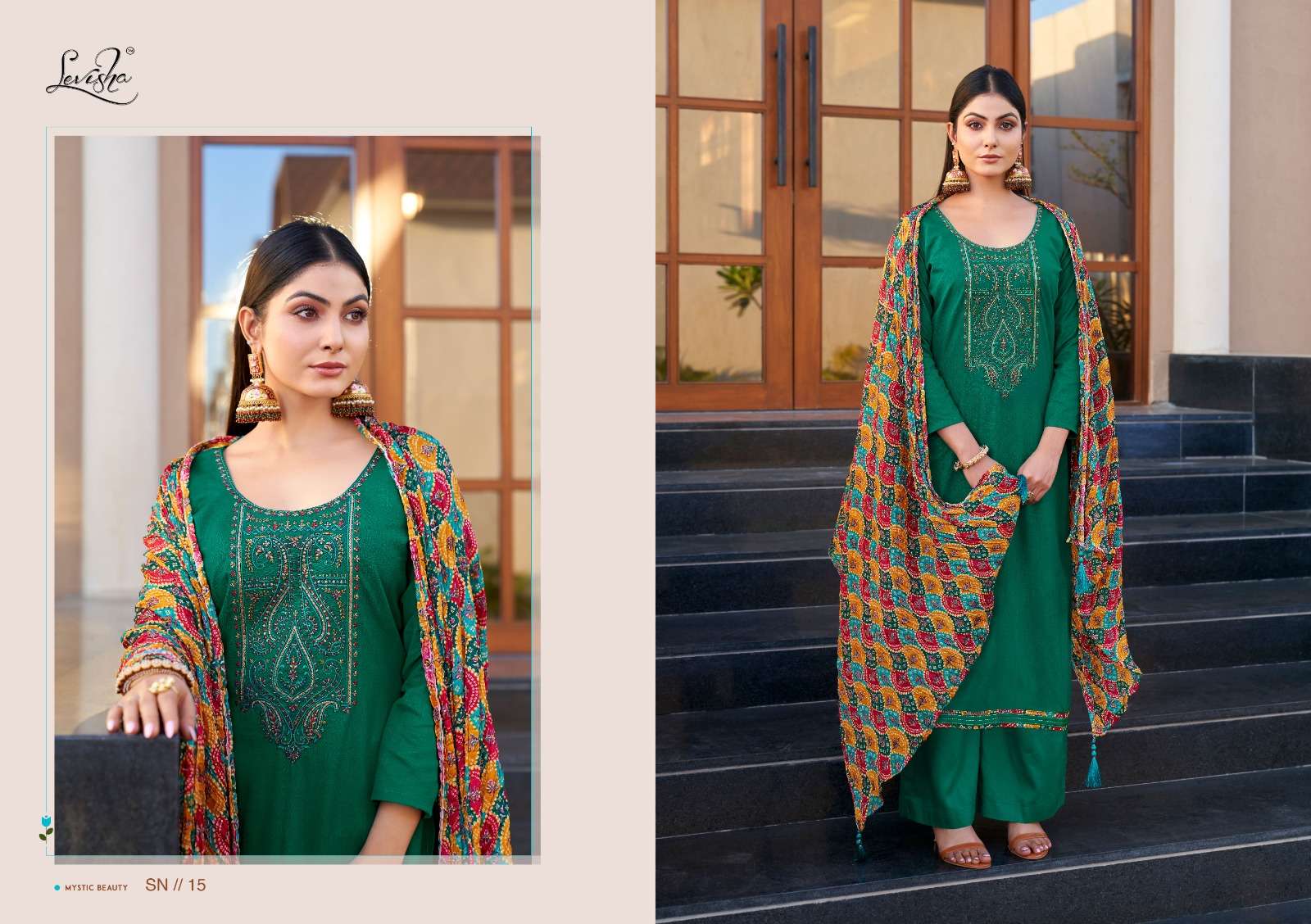HEAVY CHANDERI EMBROIDERY Dress material Suit For Women 16482N – Griiham