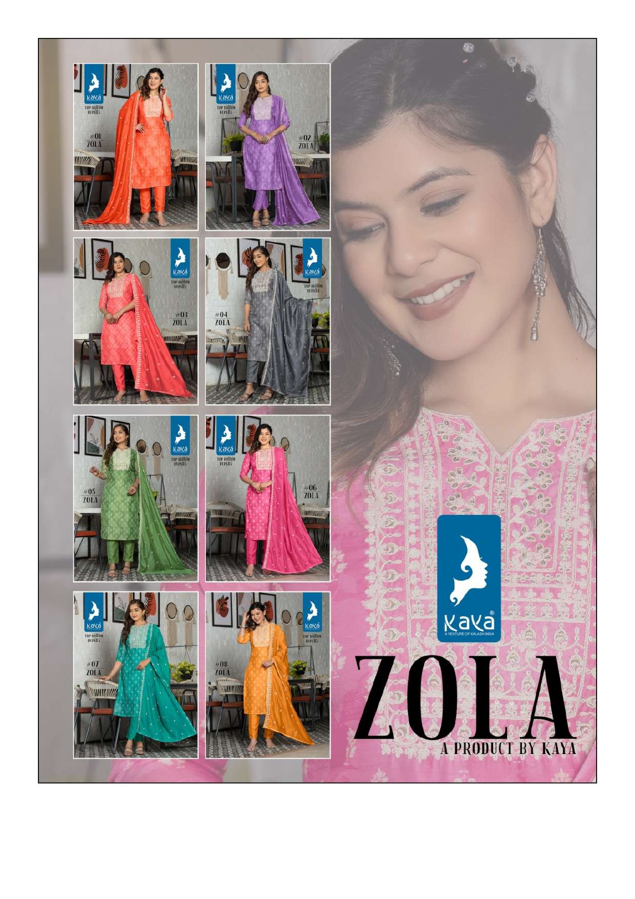 ZOLA BY 100 MILES COTTON EMBROIDERY SIMPLE KURTI CATALOGUE - textiledeal.in