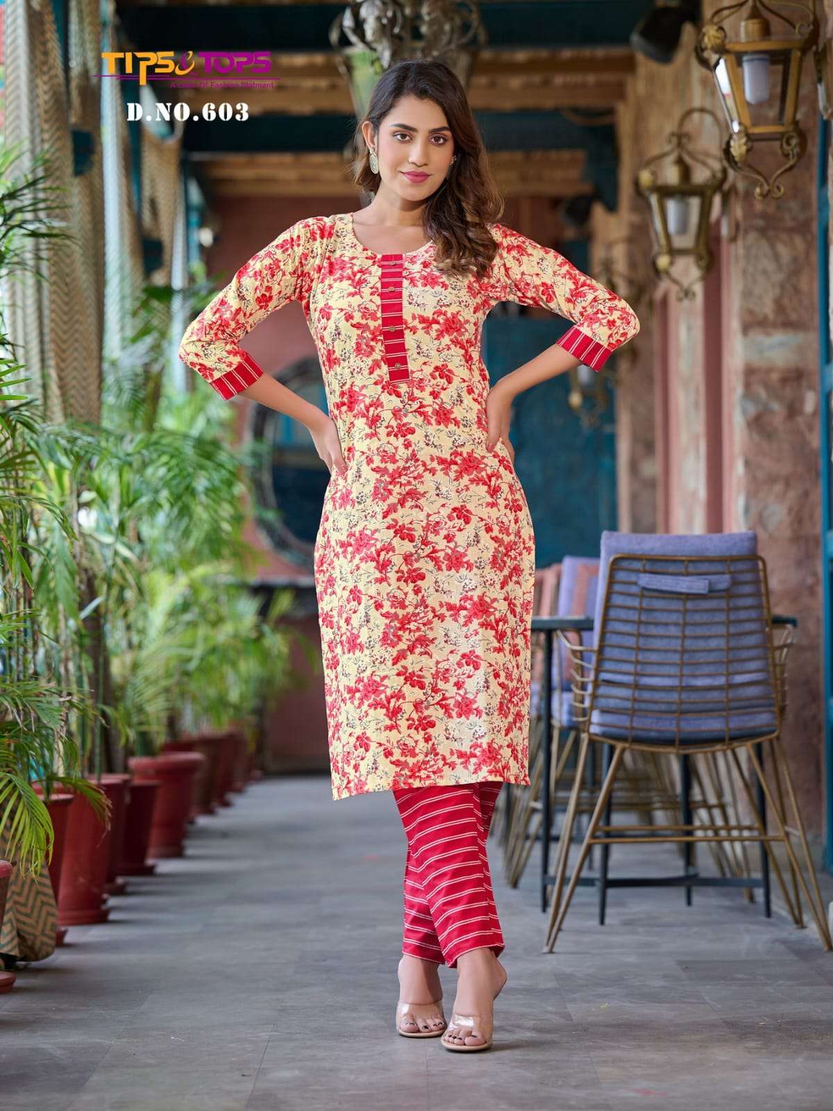 tips and tops cotton candy vol-5 501-506 series summer special fancy kurtis  with bottom