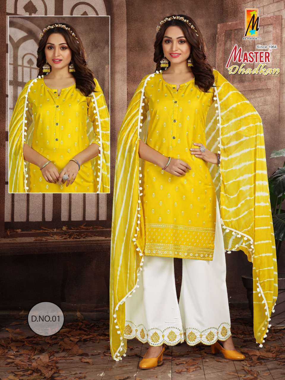 MASTER DHADKAN VOL 2 NEW HEAVY FANCY DESIGNER RAYON PRINTED KURTI PLAZO  WITH DUPATTA FESTIVAL COLLECTION WHOLESALER